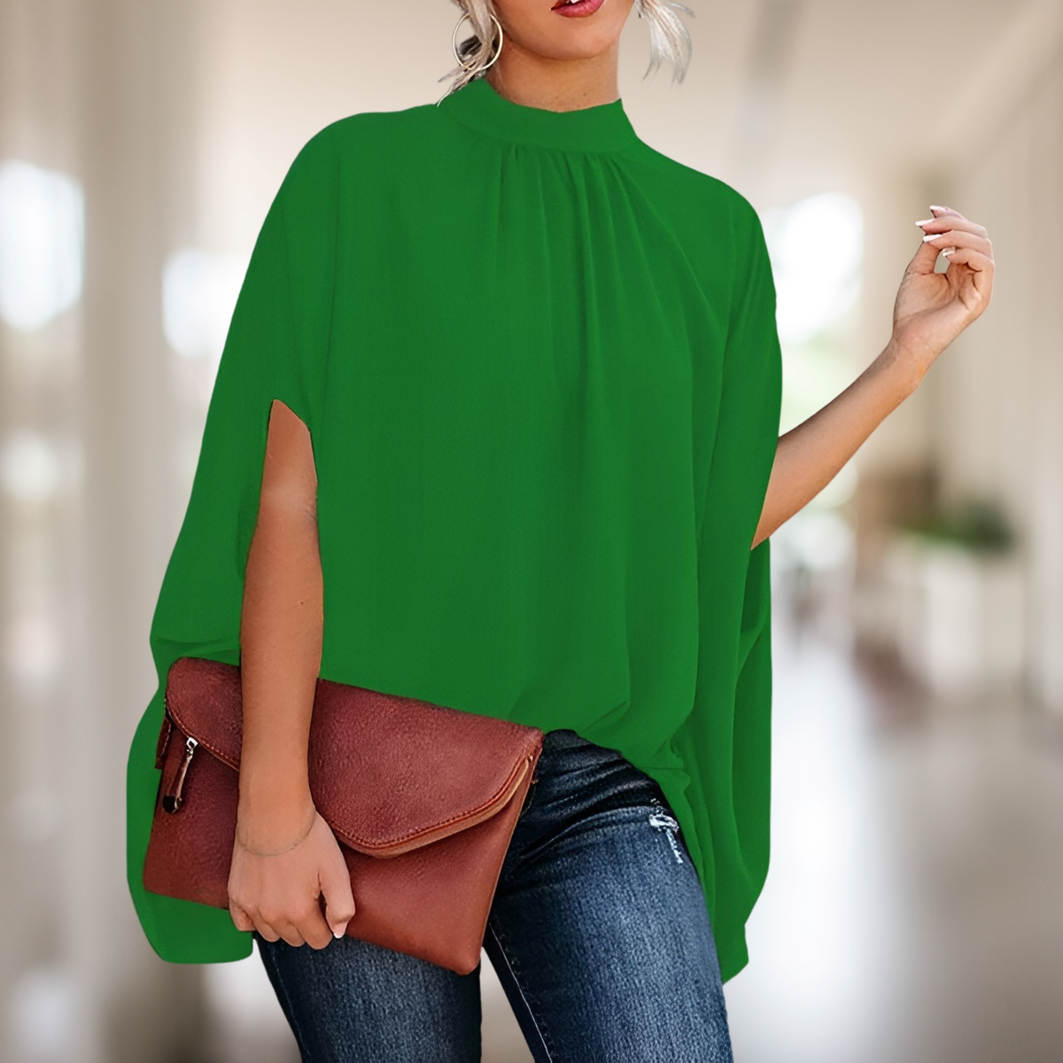 Jalanda - Moderne Bluse mit lockerem Schnitt