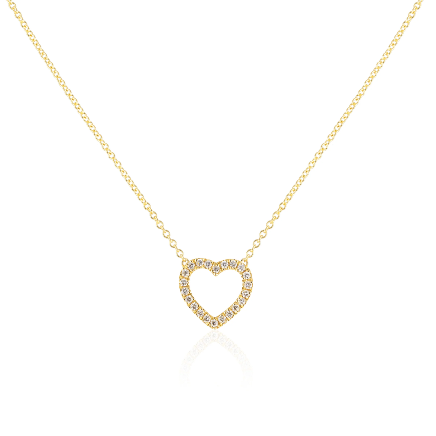 Kleines Liebes-Halsband - Herz-Halsband aus Gold und Schmucksteinen