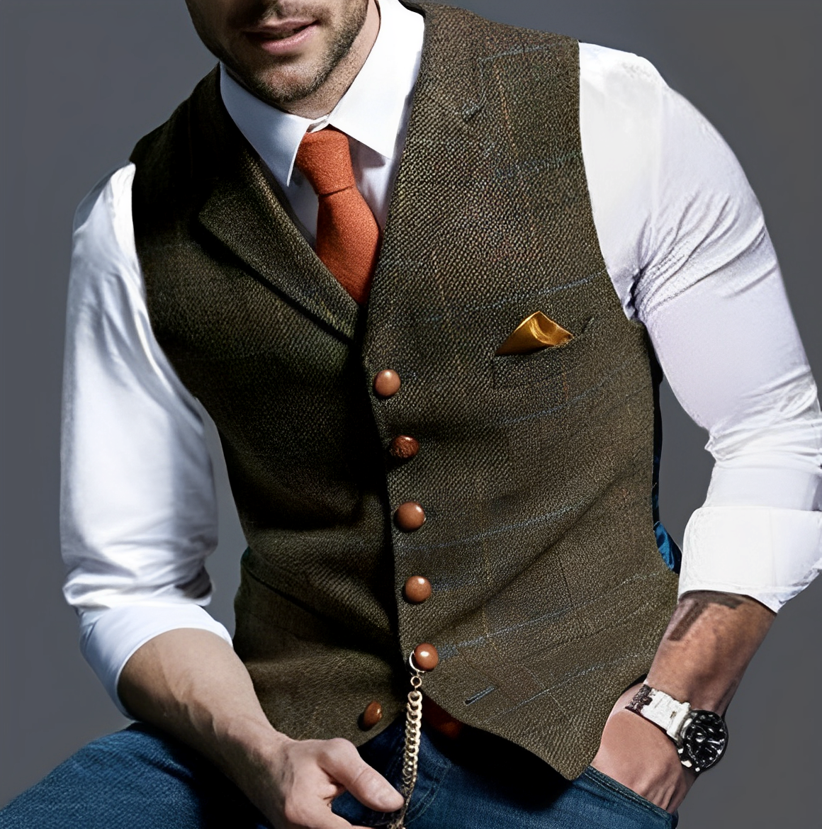 Jasper – Vintage-Weste für Herren