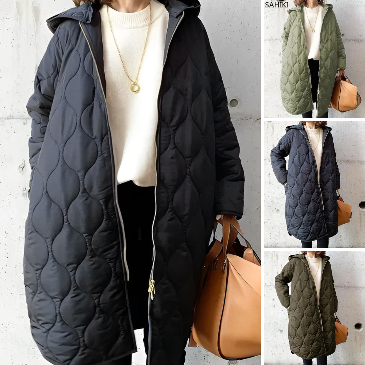 Priscilla – Bequemer Parka mit Kapuze und Design
