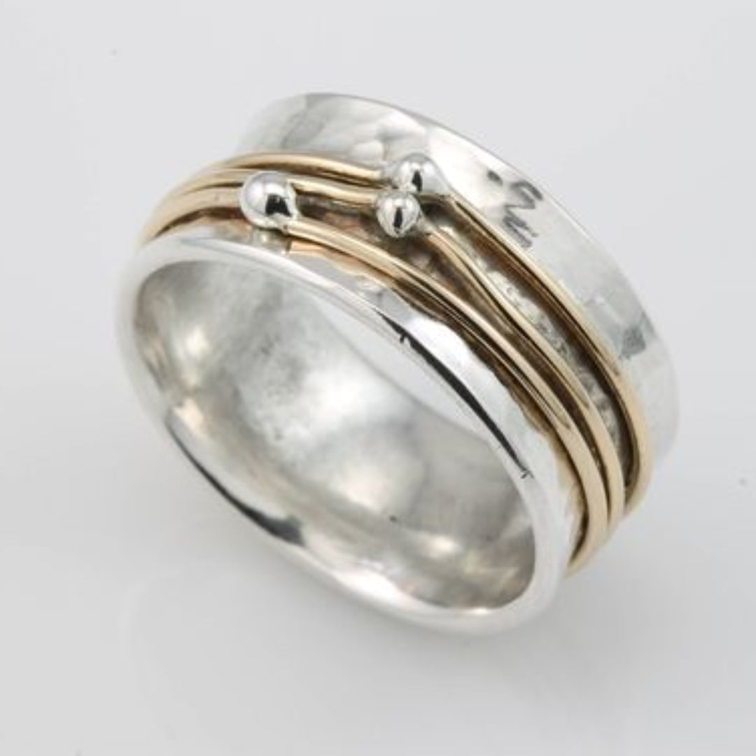 Shane – silberner Ring mit goldener Beschichtung