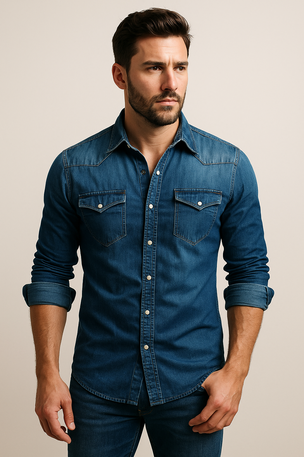 Maxime - Lockeres Jeanshemd für Herren