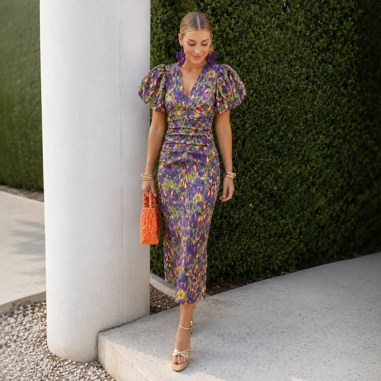 Glecy - Elegantes Damenkleid mit weiten Ärmeln