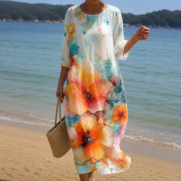 Miranda – Trendiges Blumenkleid mit lässiger Passform für Damen