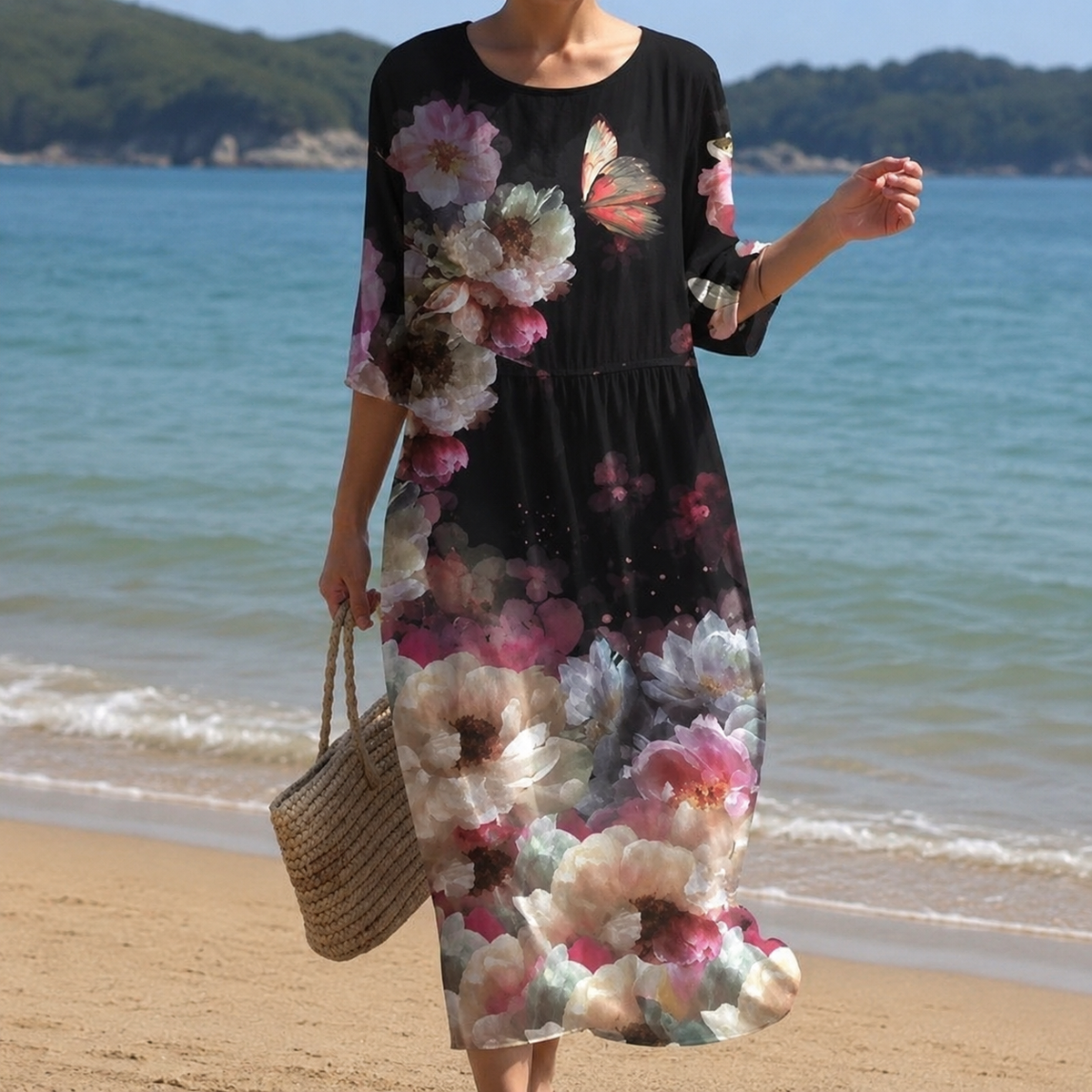 Miranda – Trendiges Blumenkleid mit lässiger Passform für Damen