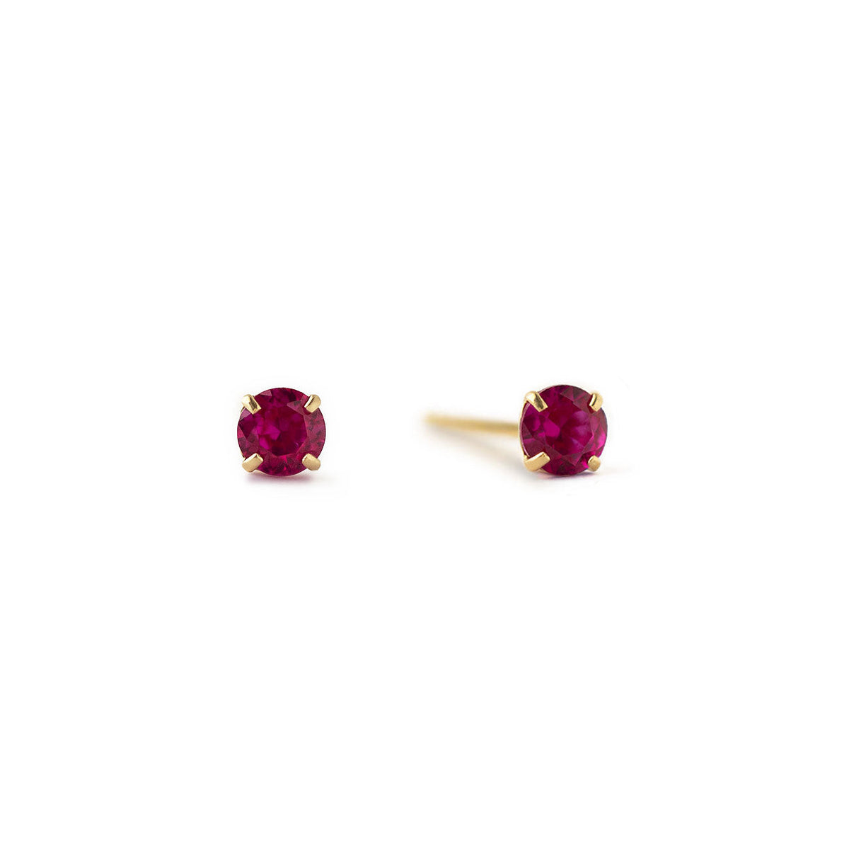 Kleine Geburtsohrringe (Rubin)