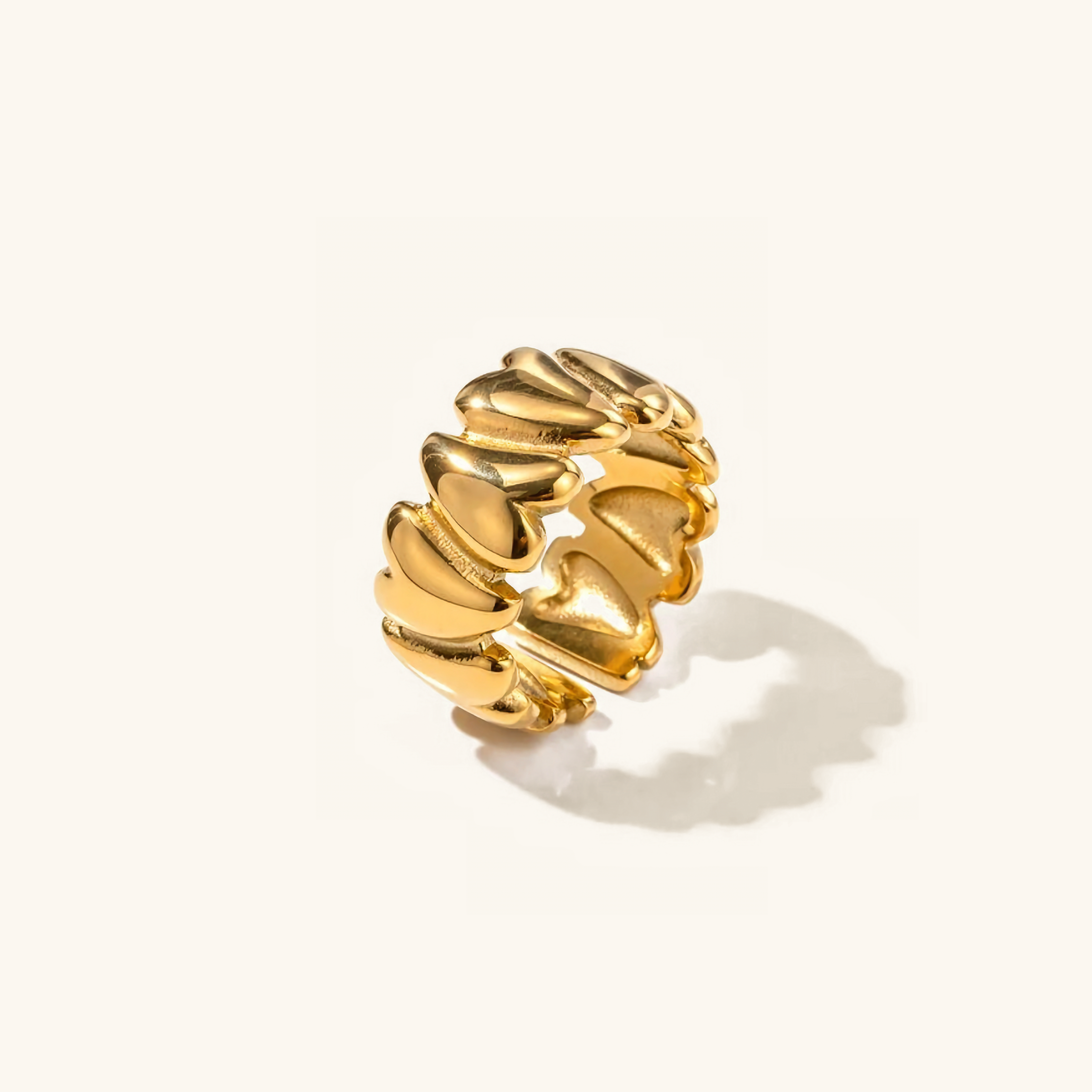 Elena – Unbeständiger Herzring in Gold