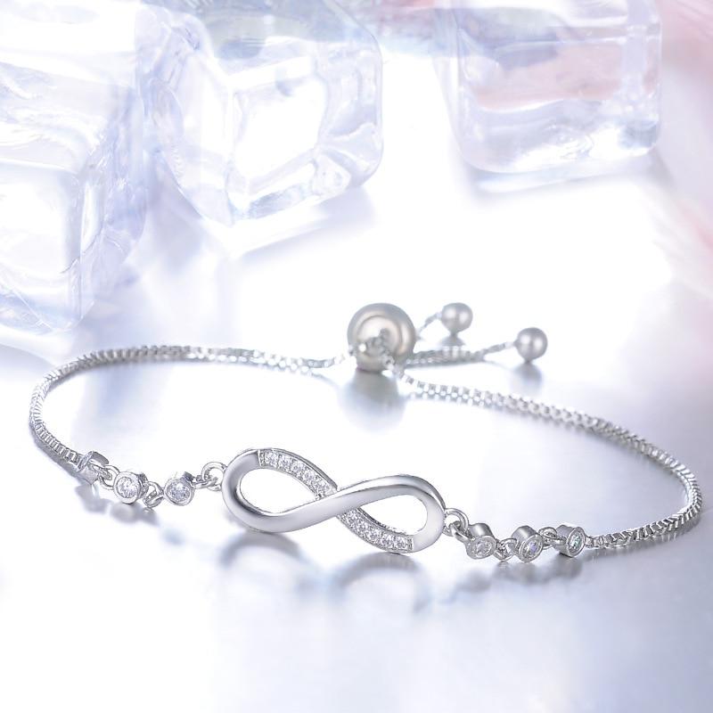 Megan – Individualisierbares unendliches Silberarmband