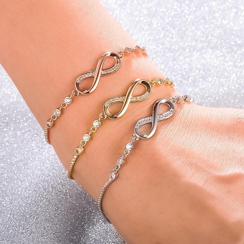 Megan – Individualisierbares unendliches Silberarmband