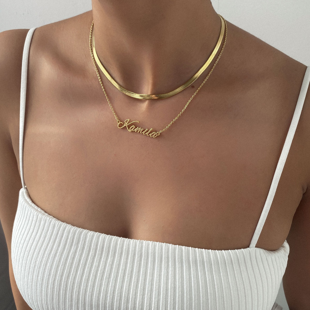 Juliette – Stilvolle Chevron-Halskette