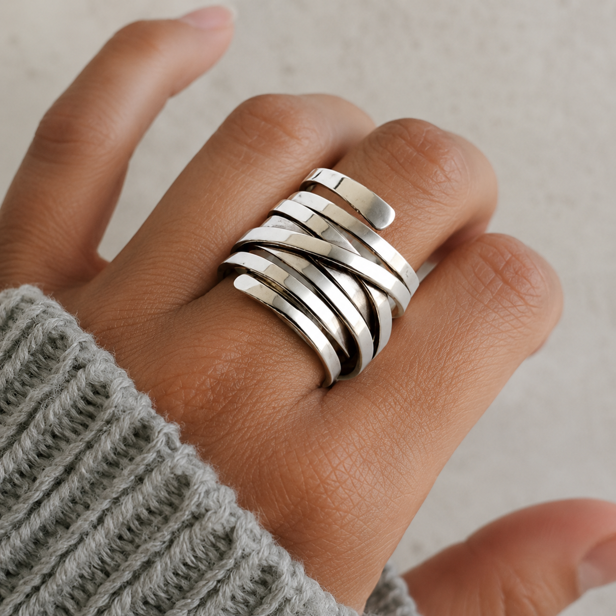 Bliss – Großzügiger Vintage-Silberring