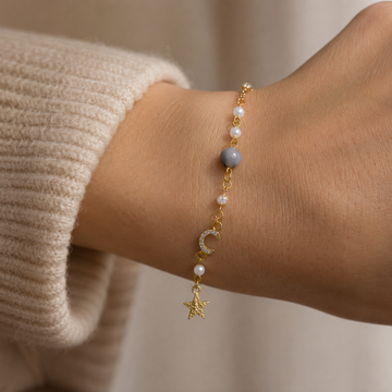 Selina – Armband mit Mond und Sternen