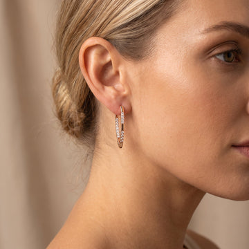 Cleah – Elegante Ohrringe mit goldenem Zirkonia