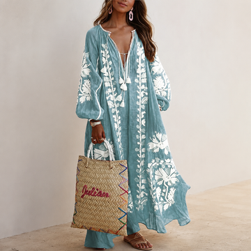 Nelia - Leichtes Boho-Sommerkleid mit Blumenmuster