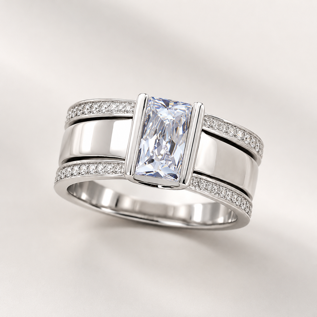 Clemence – Vintage Ring mit integriertem Glas