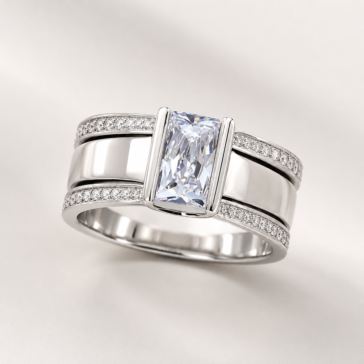 Clemence – Vintage Ring mit integriertem Glas