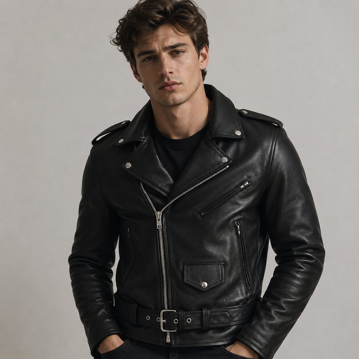 Brandon - Herren-Motorradjacke mit zahlreichen Taschen