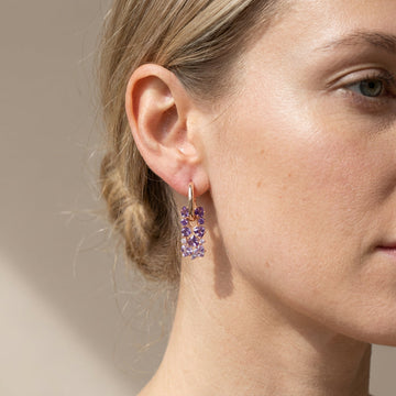 Joshi – Stylische lila Ohrringe