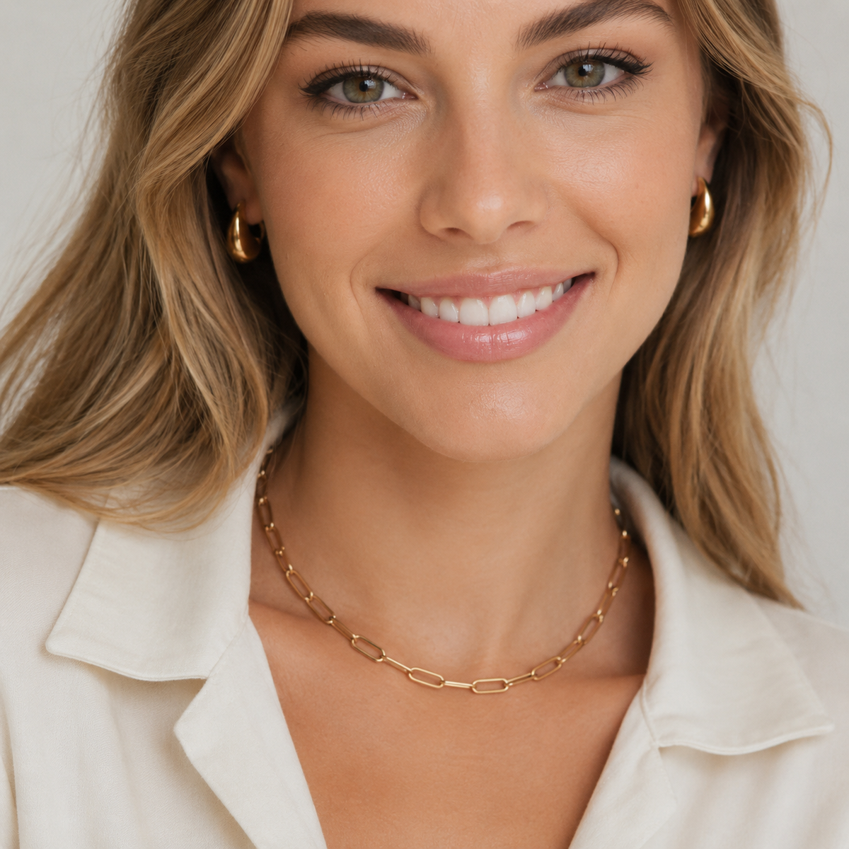 Mara – Clip-Halskette in Gold