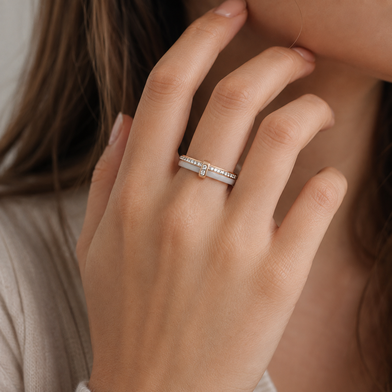 Cerelia – Edler Keramikring mit Zirkonia