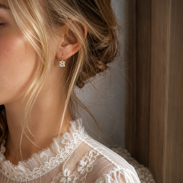 Cameron – Ohrringe in Gold und Zirkonia