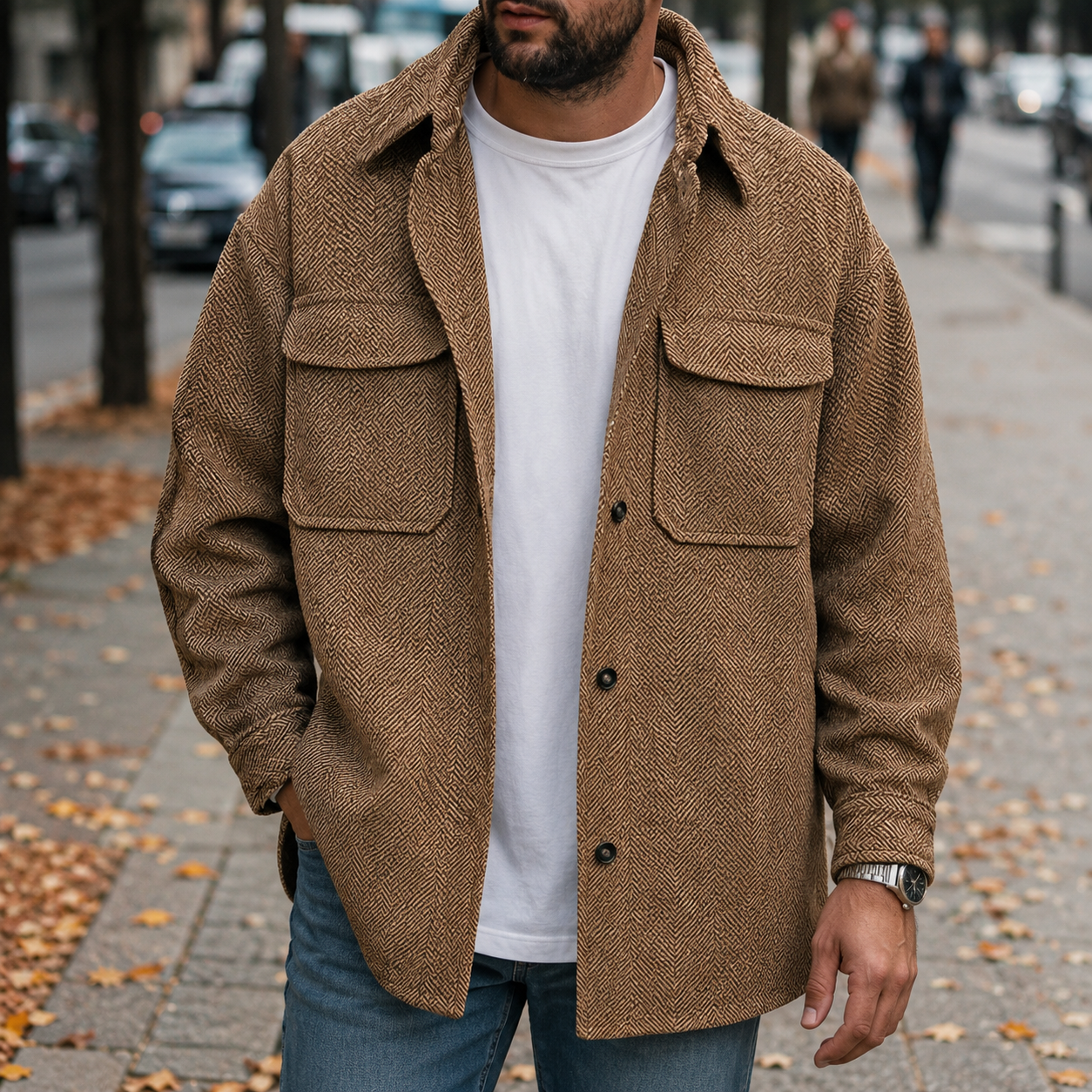 Finn - Bequemes Herren-Overshirt mit Knöpfen