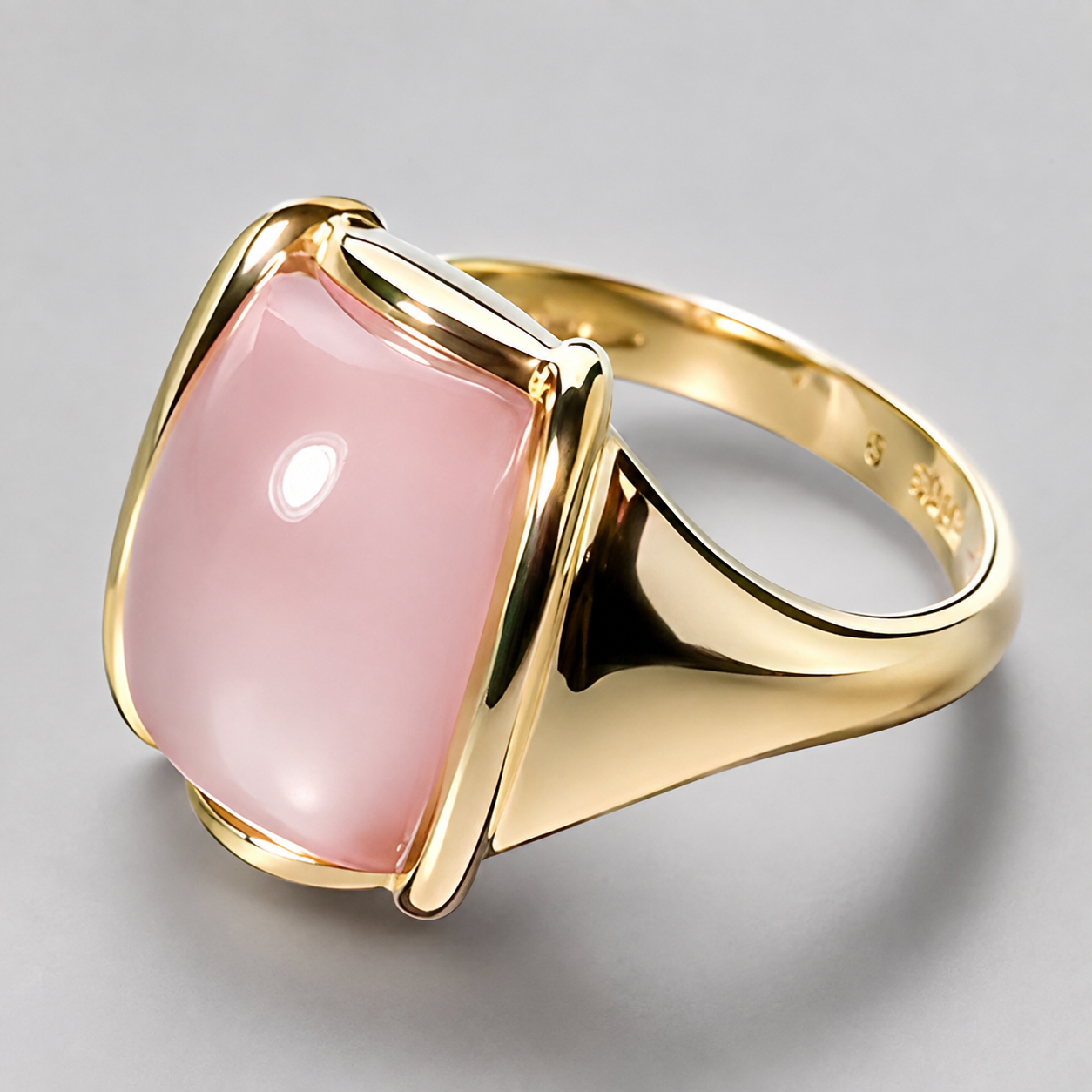 Sophia – Vintage-Ring in Roségold mit quadratischer Form
