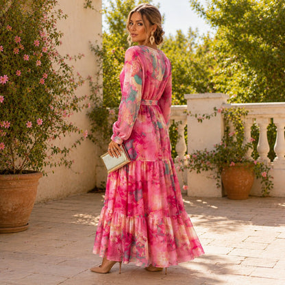 Carroll - Langes Kleid mit Blumendesign