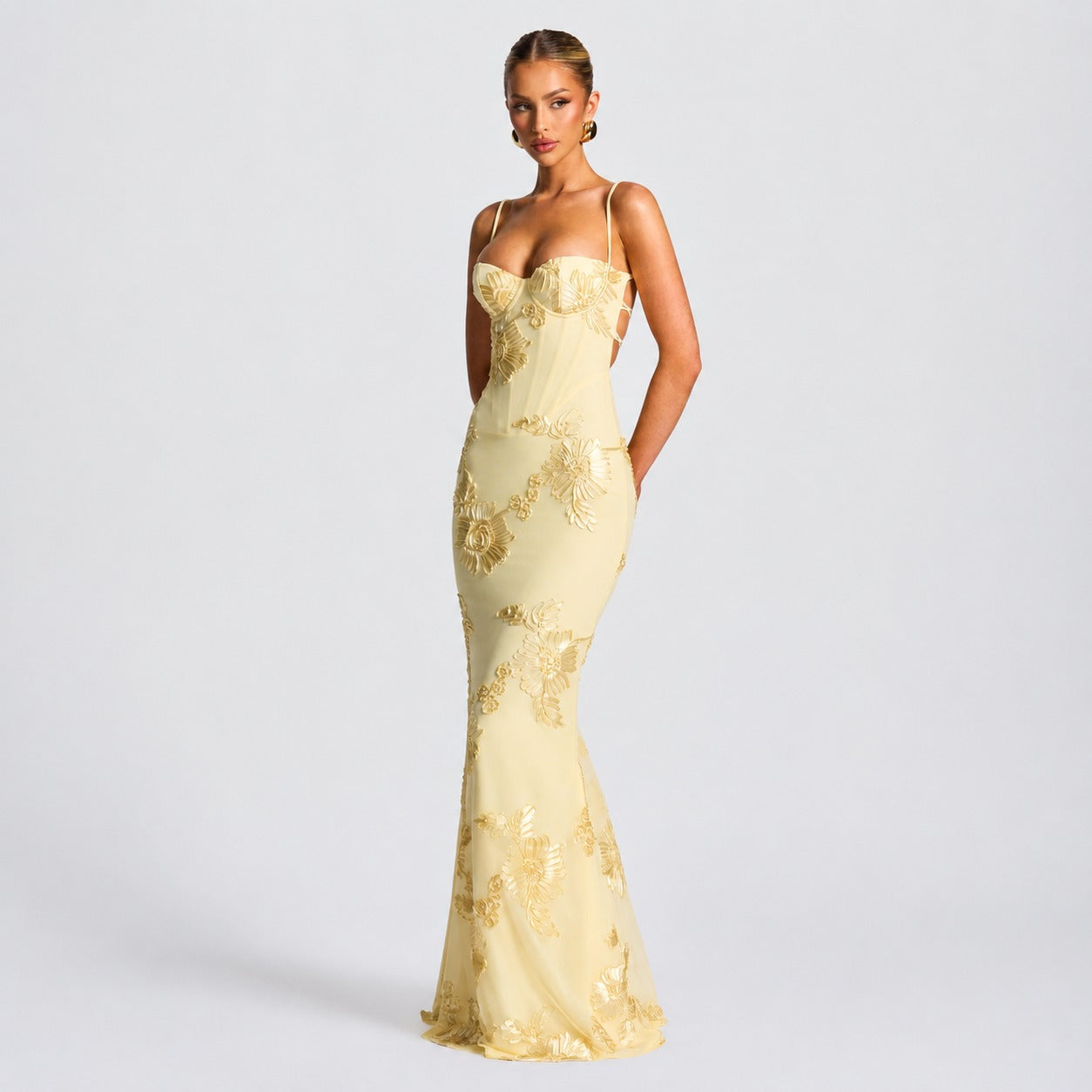 Norma - Elegantes Maxikleid mit Blumenprint