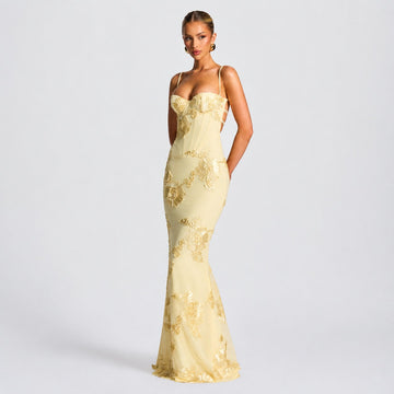 Norma - Elegantes Maxikleid mit Blumenprint