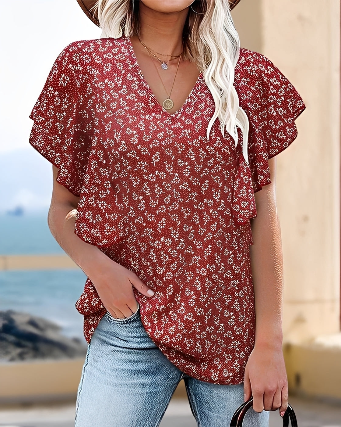 Vendee - Stilvolle Bluse mit Raffungen