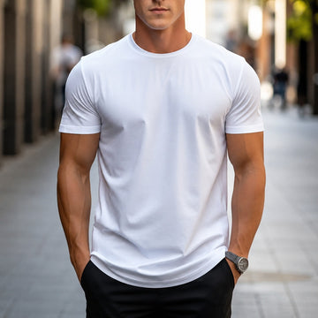 Owen - Klassisches, einfarbiges Herren-T-Shirt