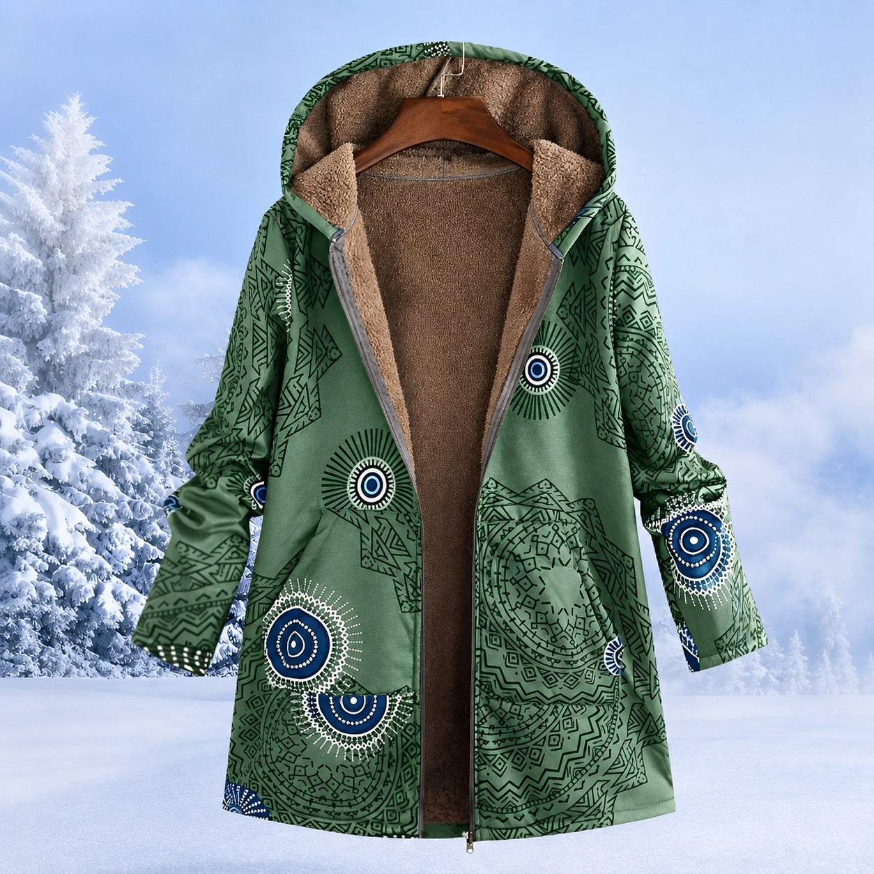 FluffCoat - Bunte, stilvolle Winterjacke