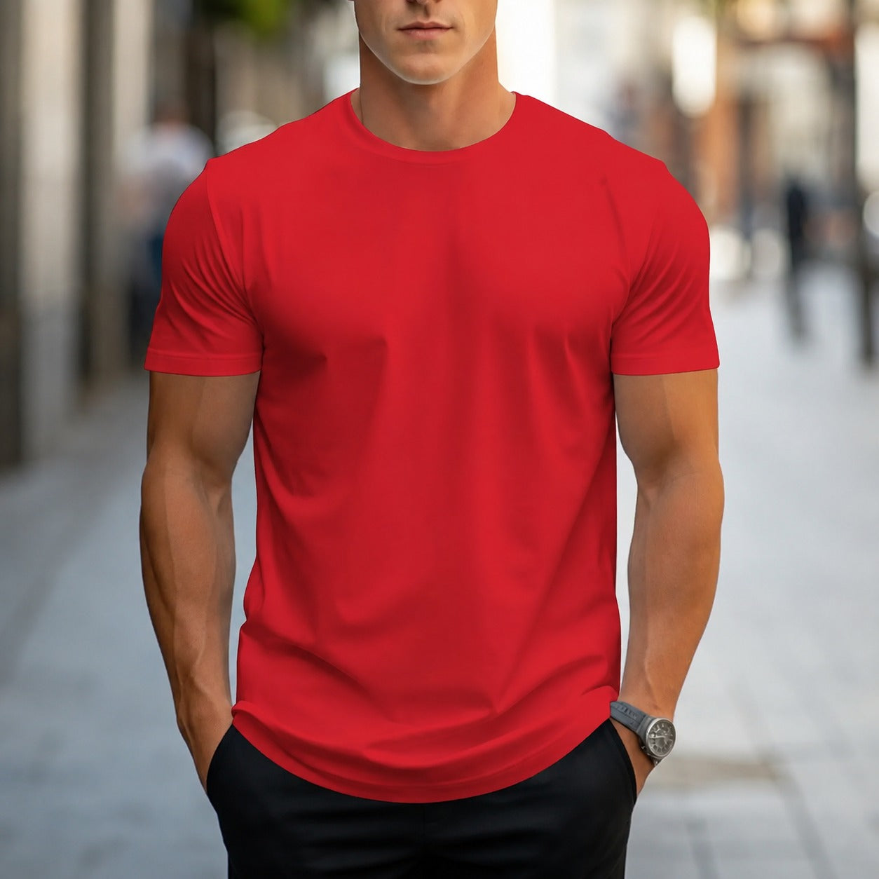 Owen - Klassisches, einfarbiges Herren-T-Shirt