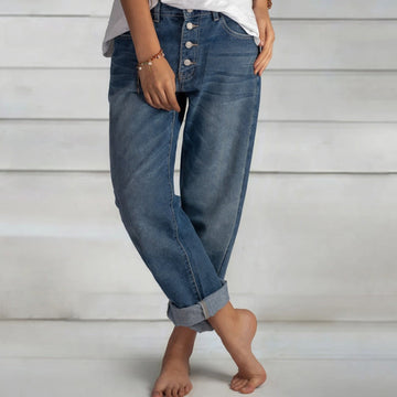 Kaden - Jeans mit hohem Bund und geradem Bein