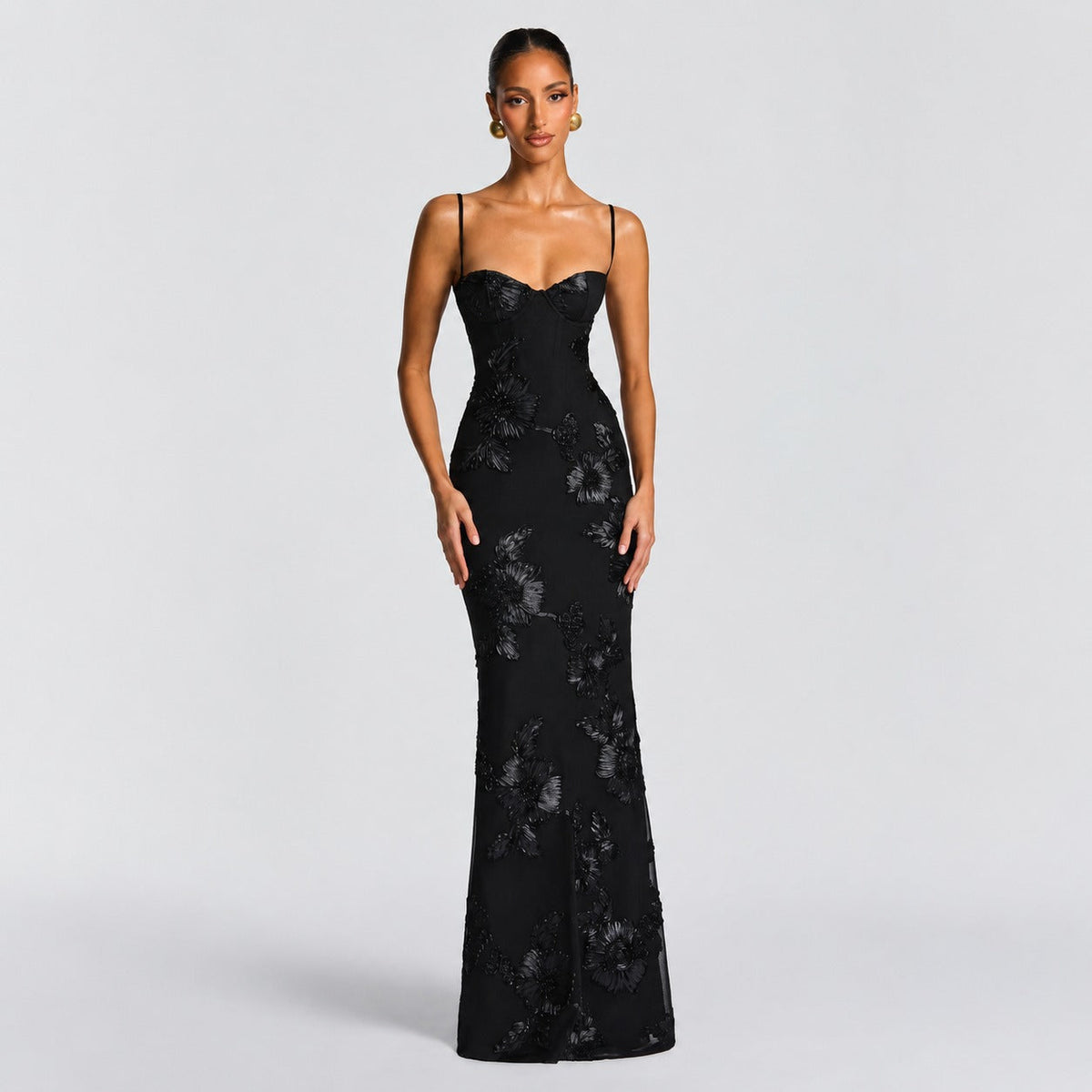 Norma - Elegantes Maxikleid mit Blumenprint