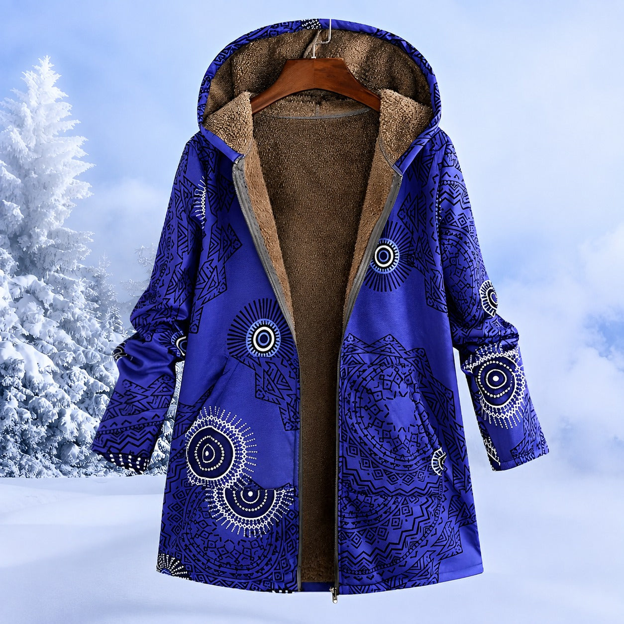 FluffCoat - Bunte, stilvolle Winterjacke
