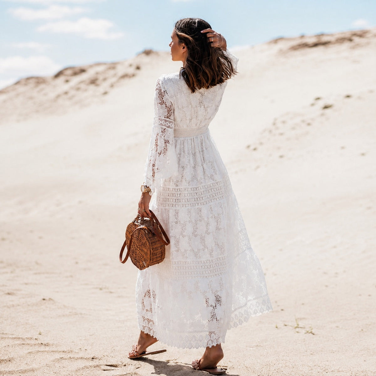 Betty - Stilvolles, luftiges Boho-Maxikleid