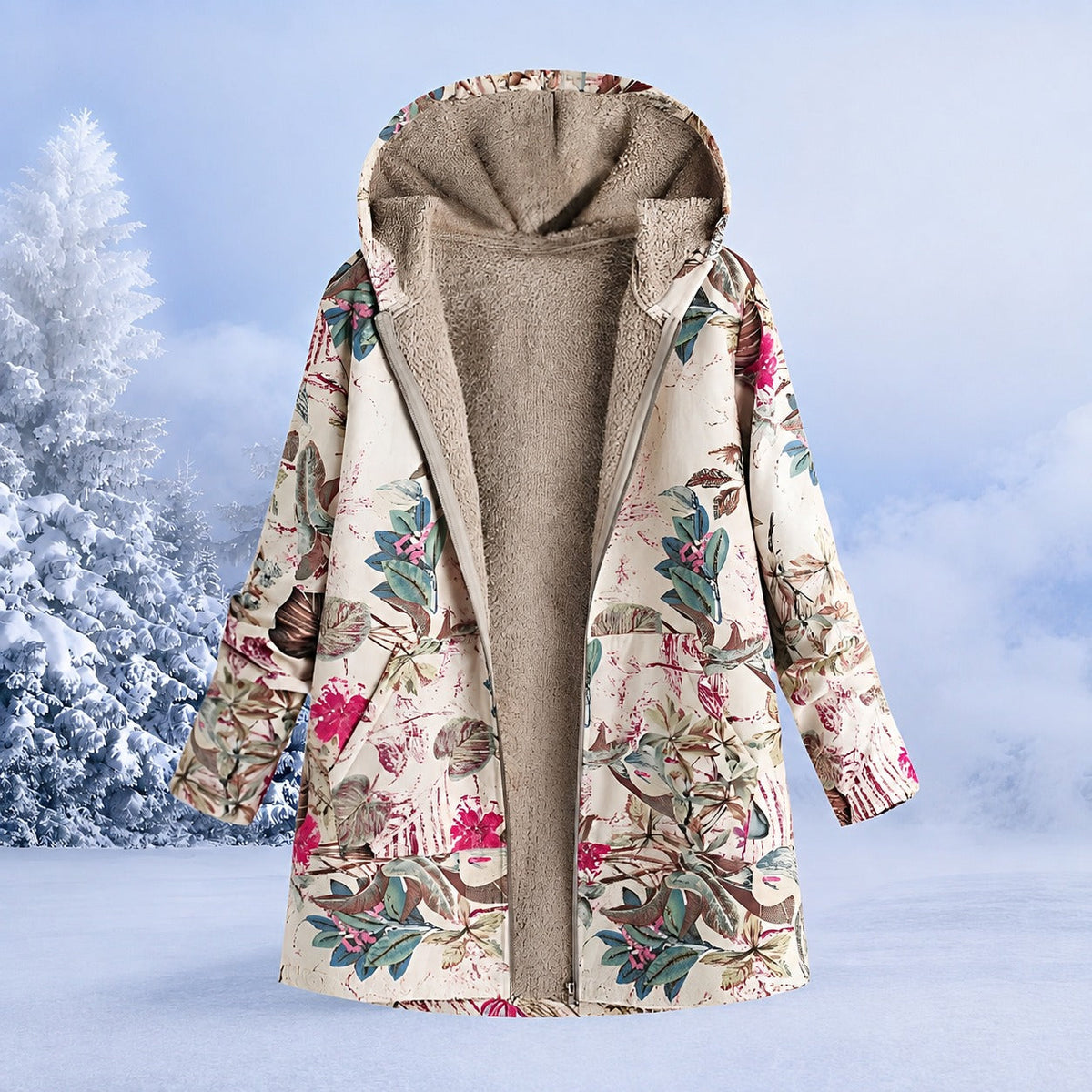 FluffCoat - Bunte, stilvolle Winterjacke