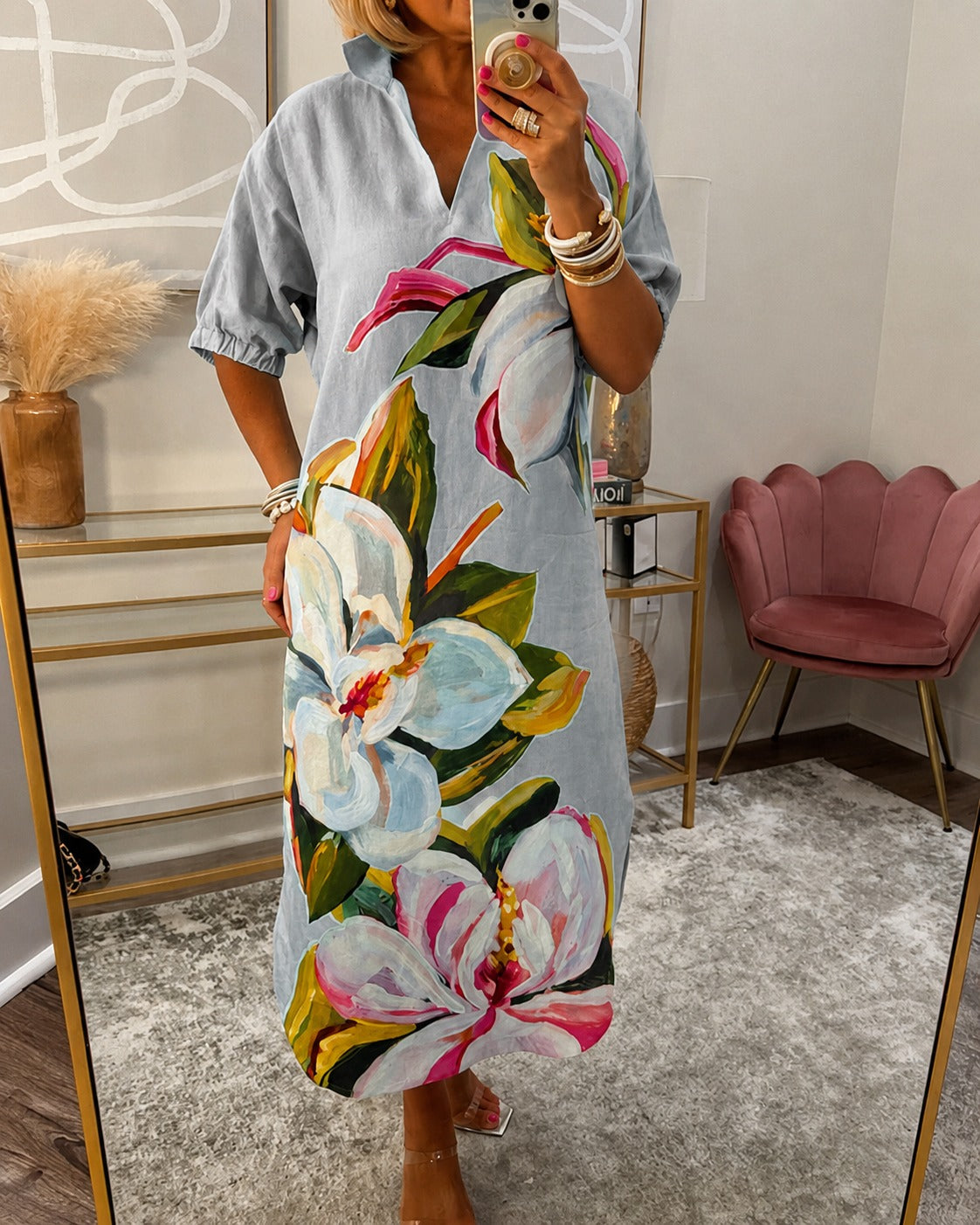 Myla - Locker geschnittenes Kleid mit Blumenmuster