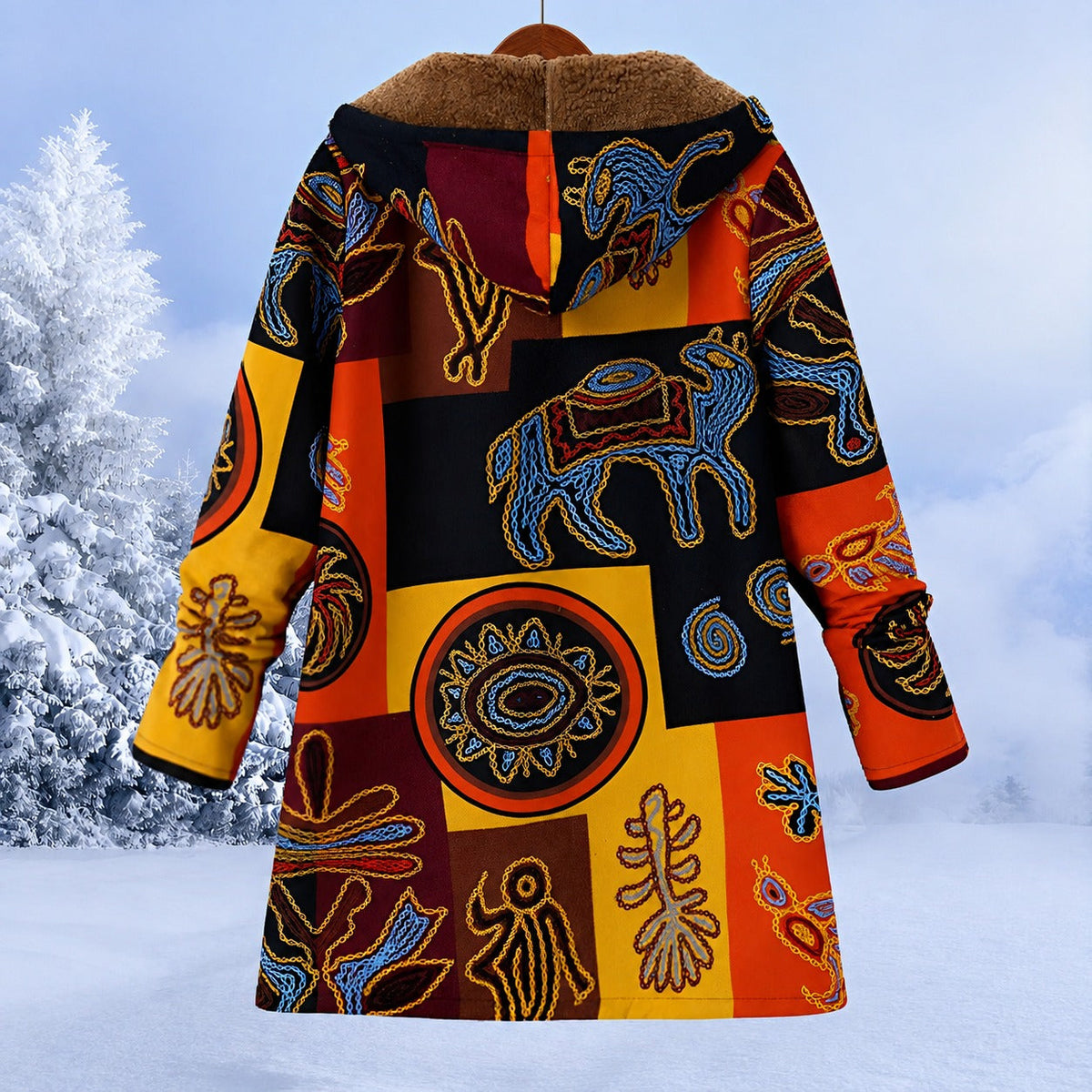 FluffCoat - Bunte, stilvolle Winterjacke