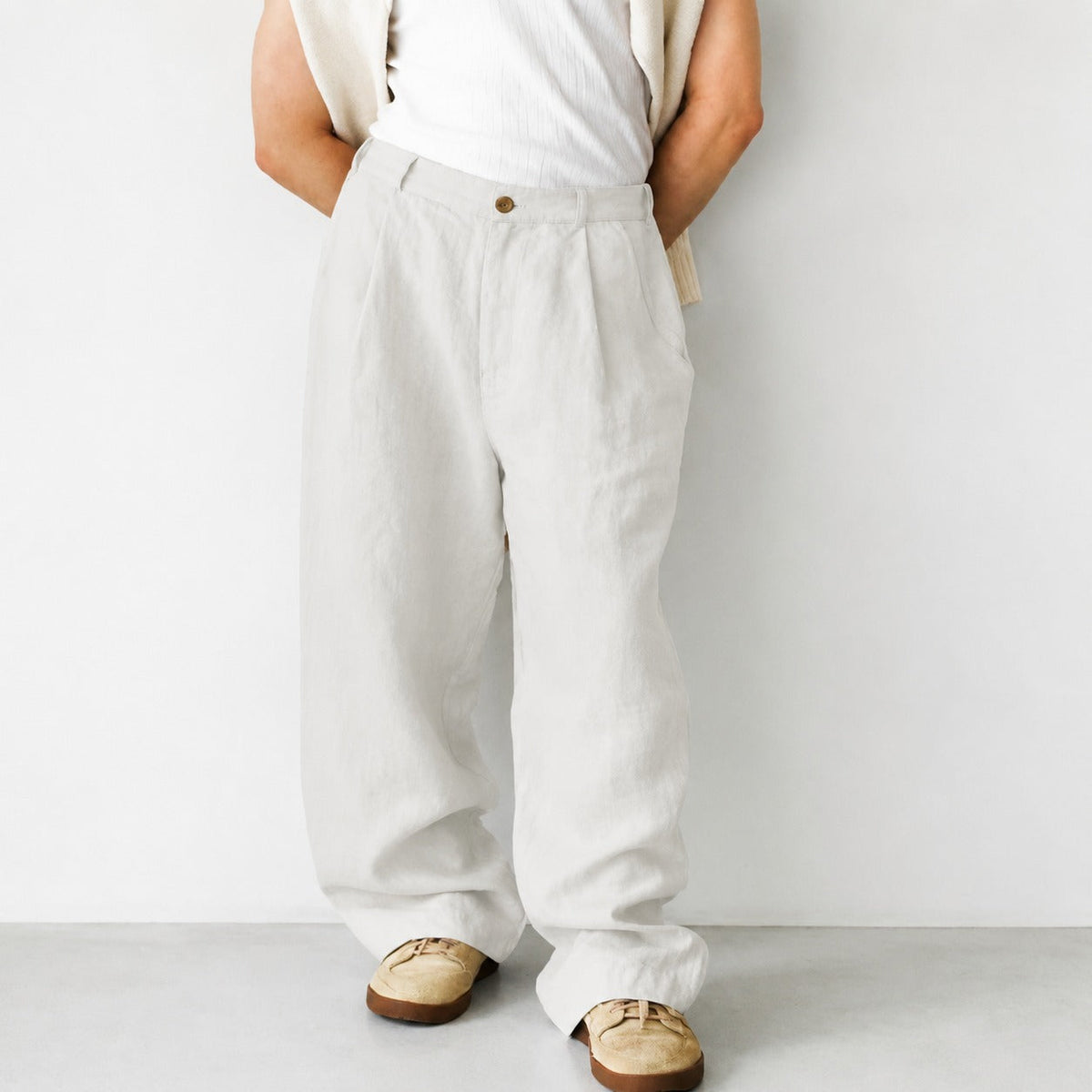 Hashim - Bequeme Weite Bundfaltenhose