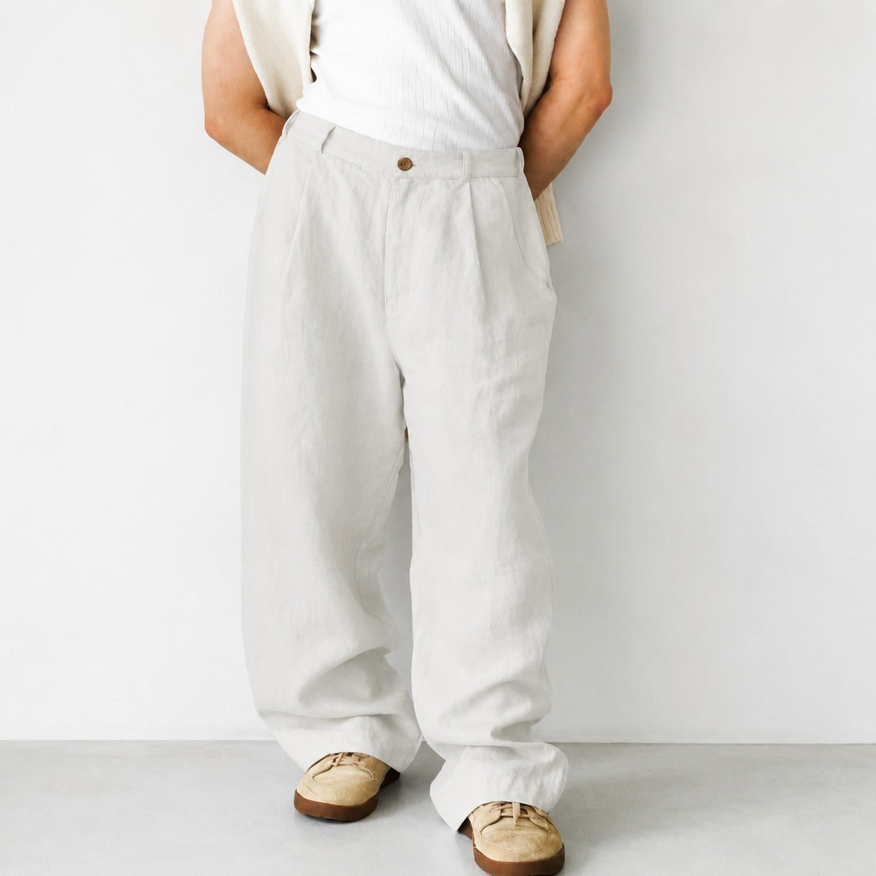 Hashim - Bequeme Weite Bundfaltenhose