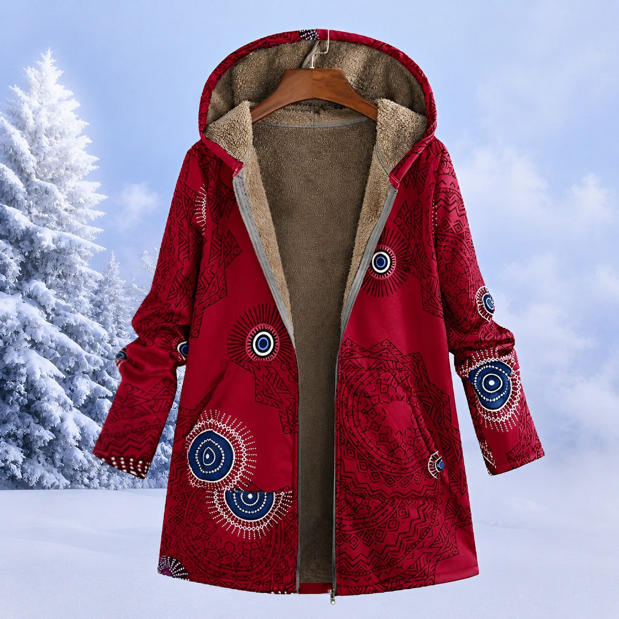 FluffCoat - Bunte, stilvolle Winterjacke
