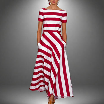Darcie - Maxikleid mit Streifen im A-Linien-Schnitt
