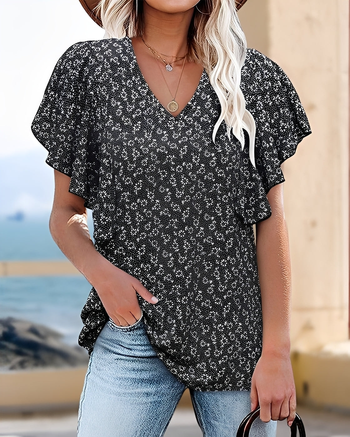 Vendee - Stilvolle Bluse mit Raffungen