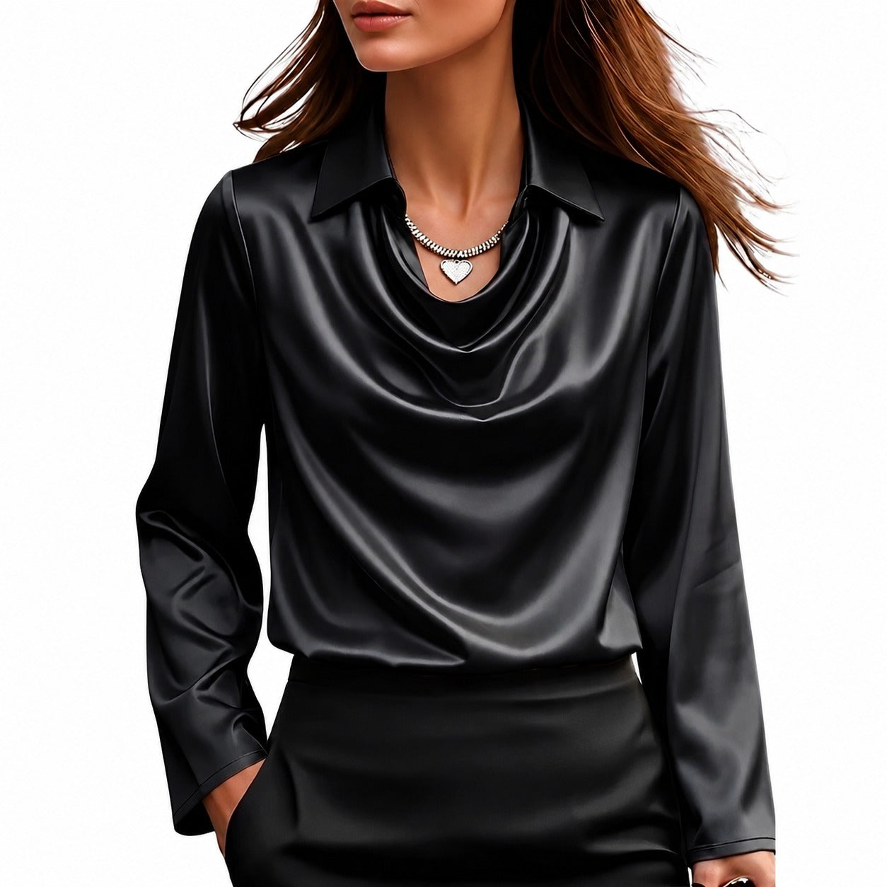 Dionne - Elegante Damenbluse mit langen Ärmeln