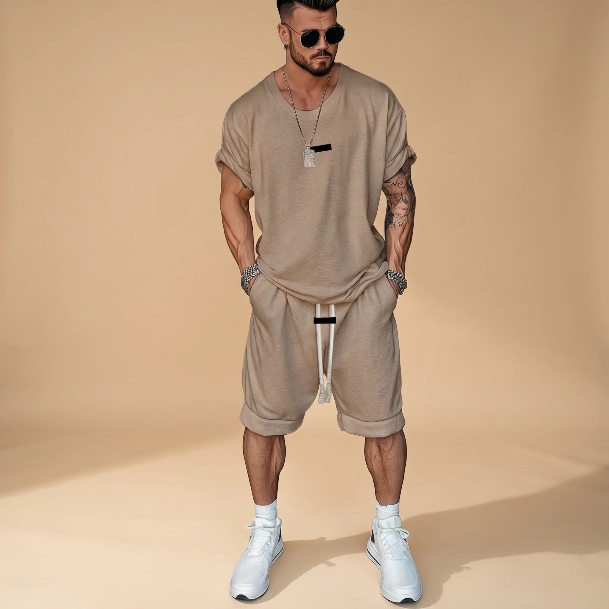 Alan - Komfortables Set mit Hemd und Shorts