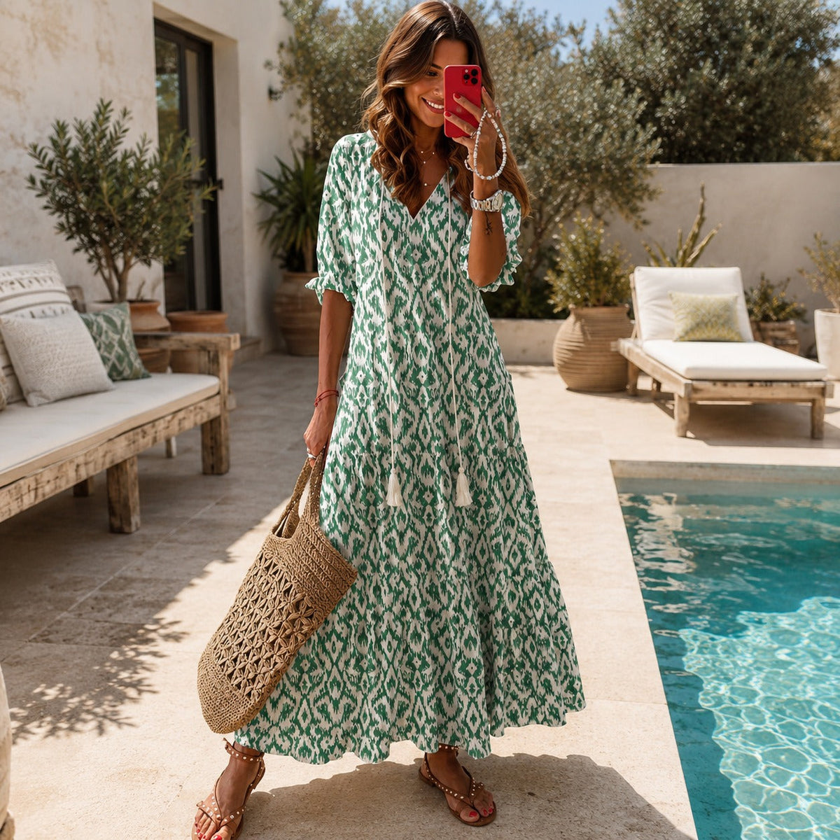 Lindsay - Leichtes Boho-Kleid mit Rüschen