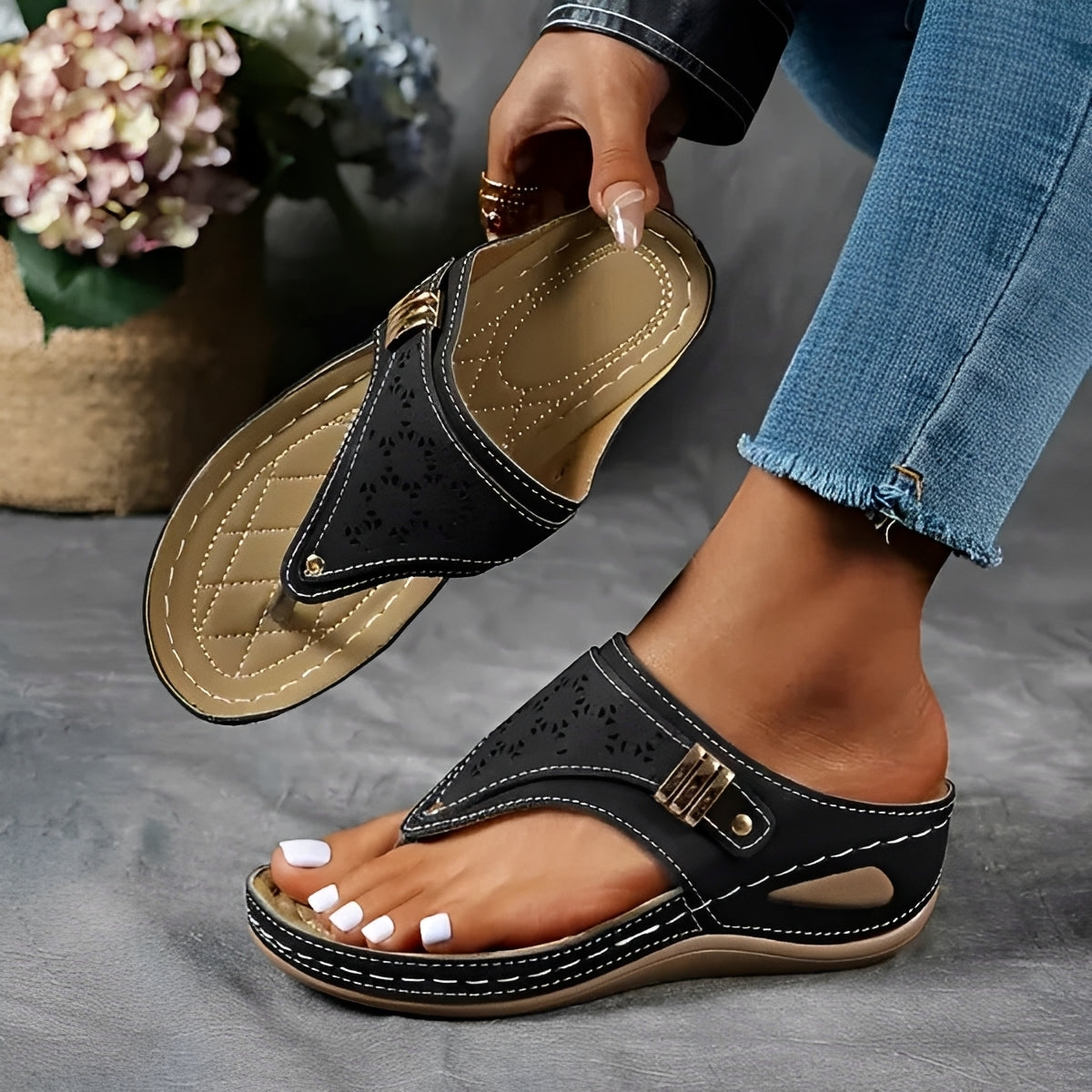 Marcel - Trendige Keilsandalen